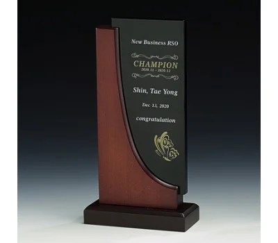 우드 크리스탈 상패