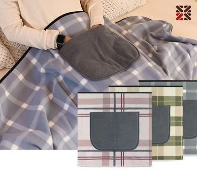 패턴특대주머니담요