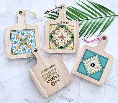 북유럽타일냄비받침